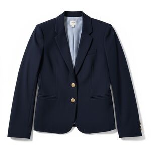 J. Crew Dark Blue Blazer with Gold Accents